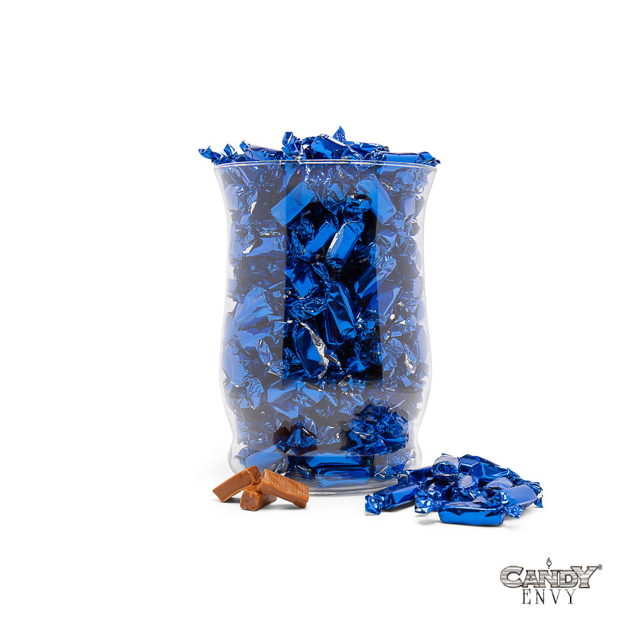 Navy Foil-Wrapped Caramels - 2 lb Bag