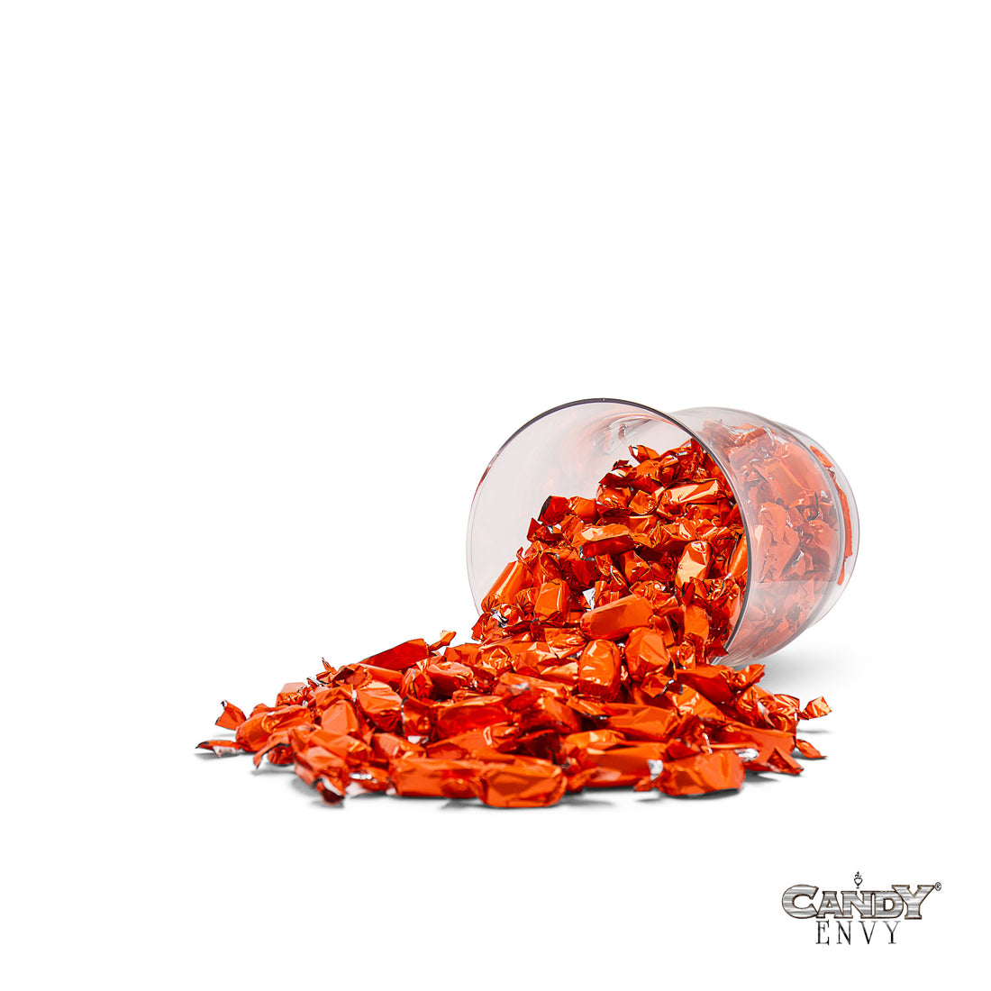 Orange Foil-Wrapped Caramels - 2 lb Bag