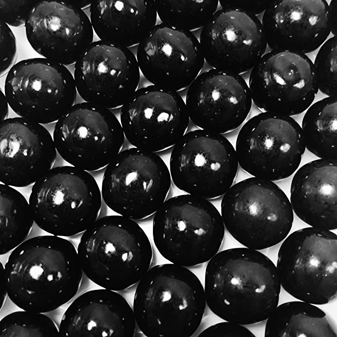 BACK IN STOCK SOON! Black & Orange 1 inch Round Gumballs - Two 2 lb Bags