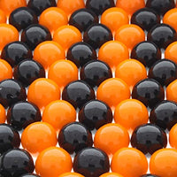 Black & Orange 1 inch Round Gumballs - two 2 lb Bags