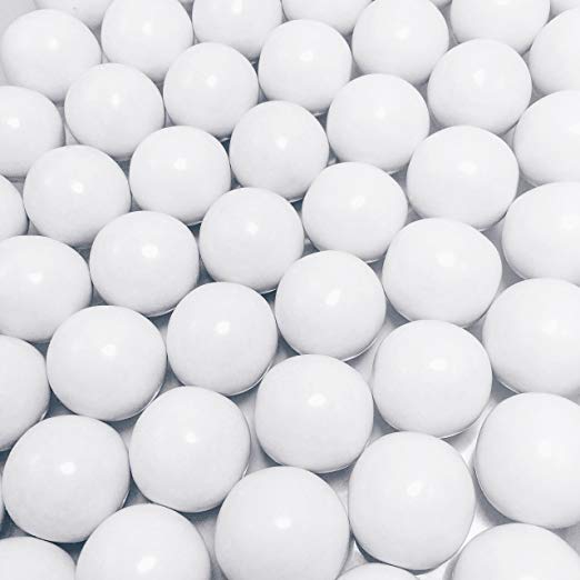 BACK IN STOCK SOON! White 1 inch Round Gumballs