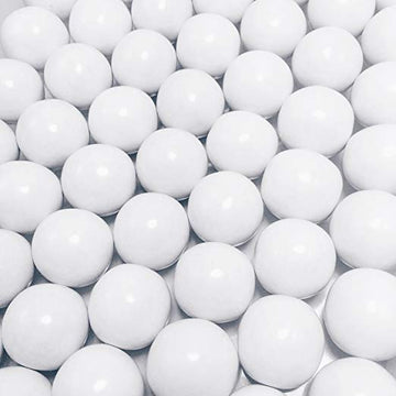 BACK IN STOCK SOON! White 1 inch Round Gumballs - 2 lb Bag