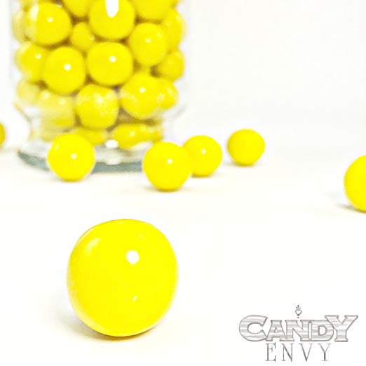 Yellow 1 inch Round Gumballs - 2 lb Bag