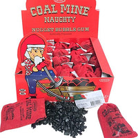 Coal Mine Naughty Black Nugget Gum - 24 Pack w/ Display