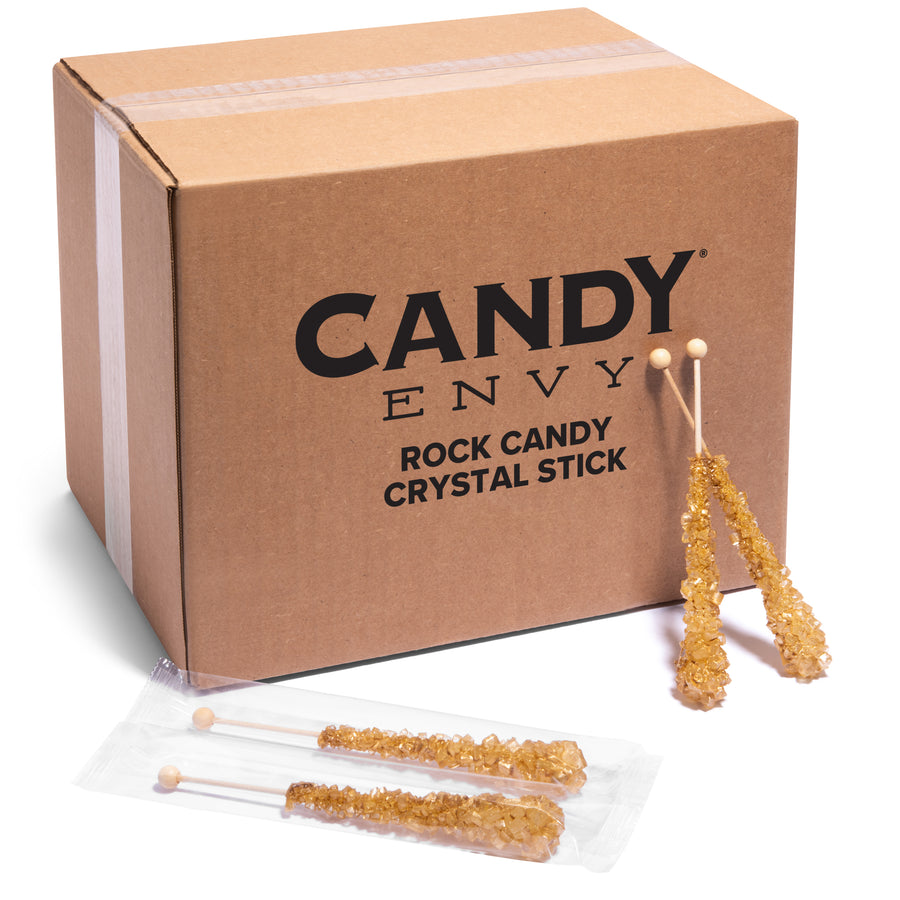 Gold Rock Candy Sugar Sticks - Original Sugar Flavor