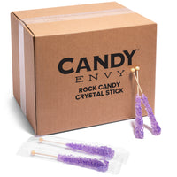 Lavender Rock Candy Crystal Sticks - Tutti Frutti Flavor