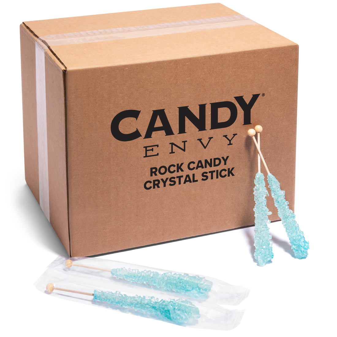 Light Blue Rock Crystal Candy on a Stick Flavored