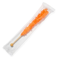 Orange Rock Candy Sugar Sticks - Orange Flavor