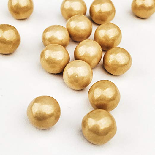 Gold Hard Candy Pearls - 2 lb Bag