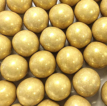 Shimmer Gold 1 inch Round Gumballs - 2 lb Bag