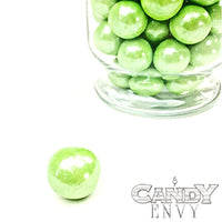 Shimmer Lime Green 1 inch Round Gumballs - 2 lb Bag