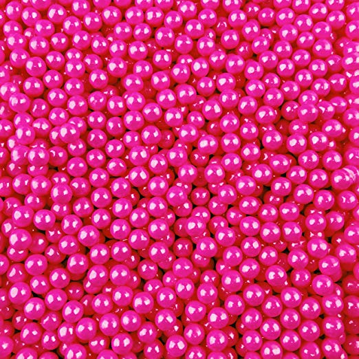 Shimmer Pink Hard Candy Pearls - 2 lb Bag