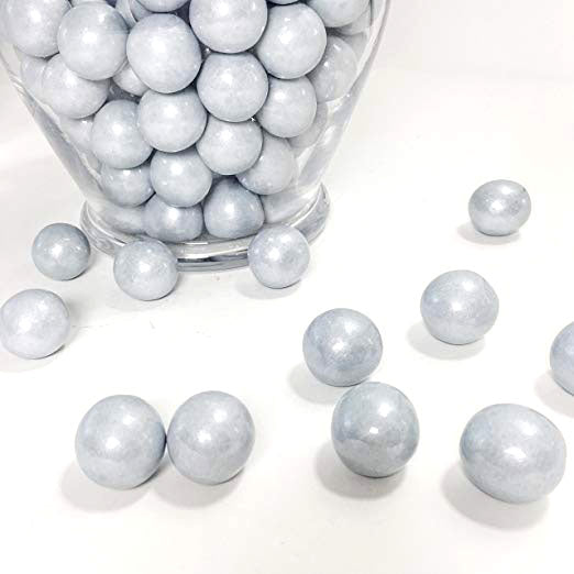 Shimmer Silver 1 inch Round Gumballs