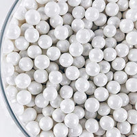 Shimmer White Hard Candy Pearls - 2 lb Bag