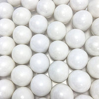 BACK IN STOCK SOON! Shimmer White 1 inch Round Gumballs - 2 lb Bag