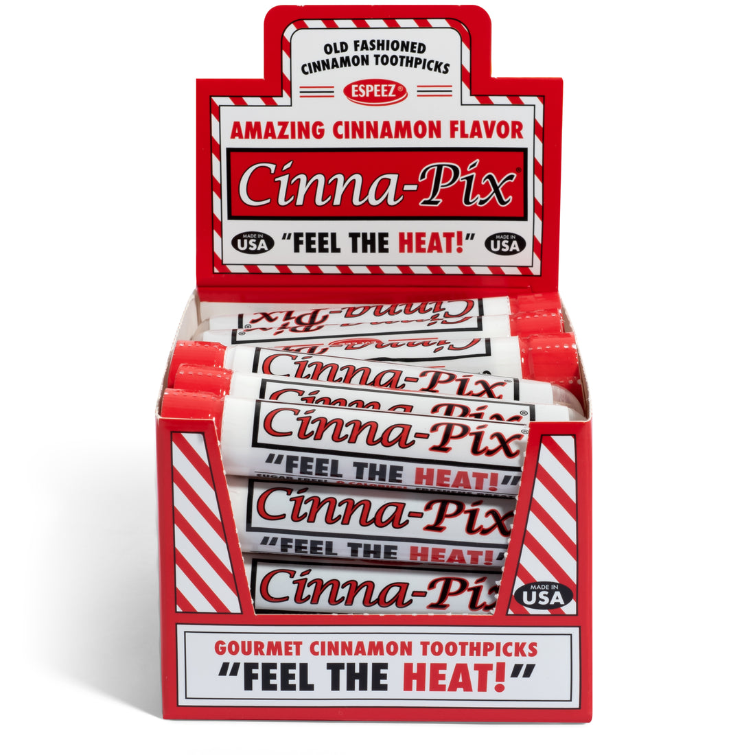 CINNA-PIX, ECinna-pix Old Fashioned Cinnamon Toothpicks -  24 Tubes w Display