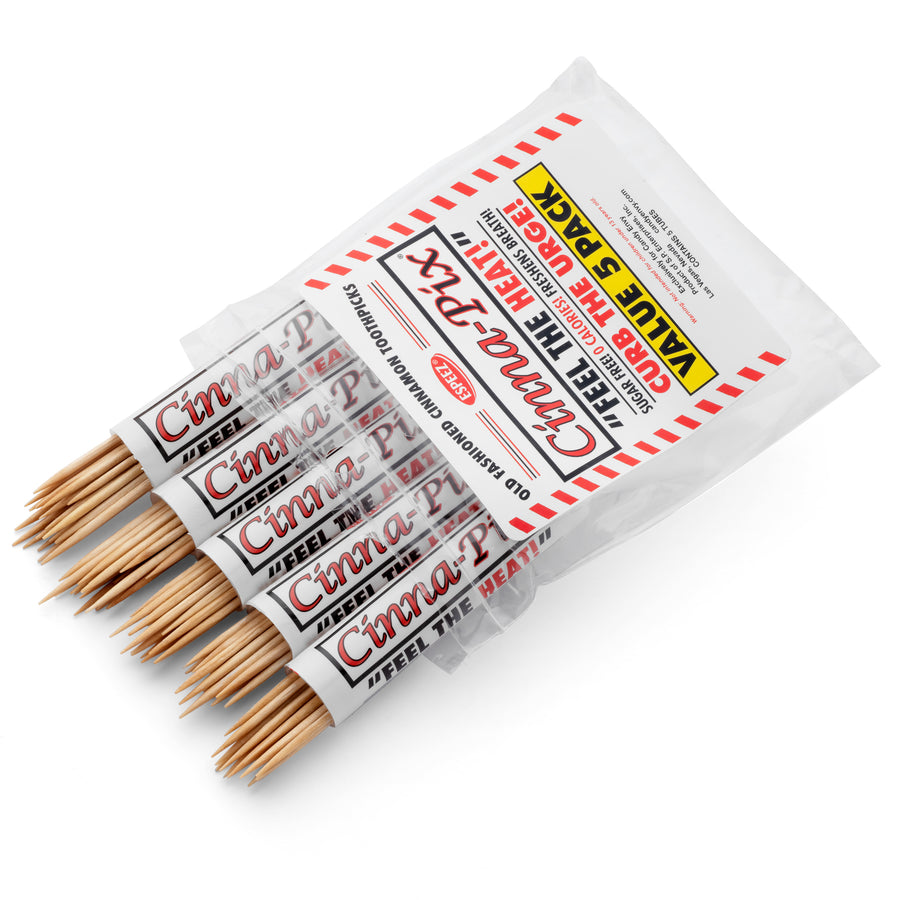 Cinna-pix Old Fashioned Cinnamon Toothpicks - 5 Tubes